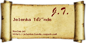 Jelenka Tünde névjegykártya