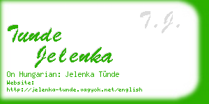 tunde jelenka business card